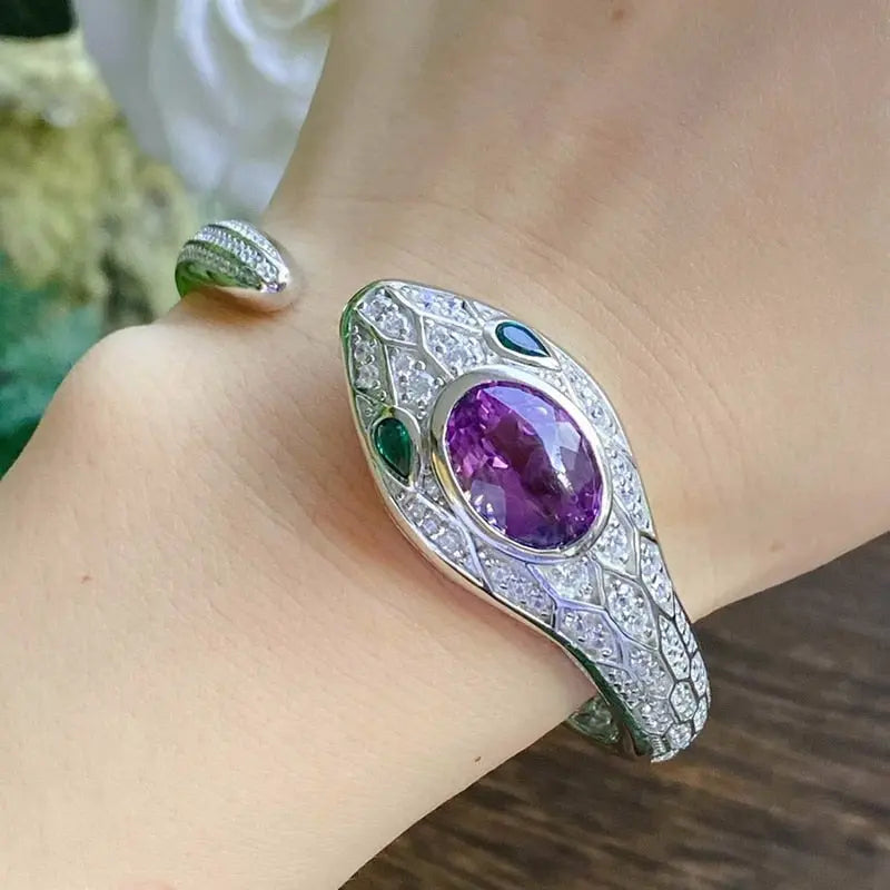 Amethyst Snake Bracelet