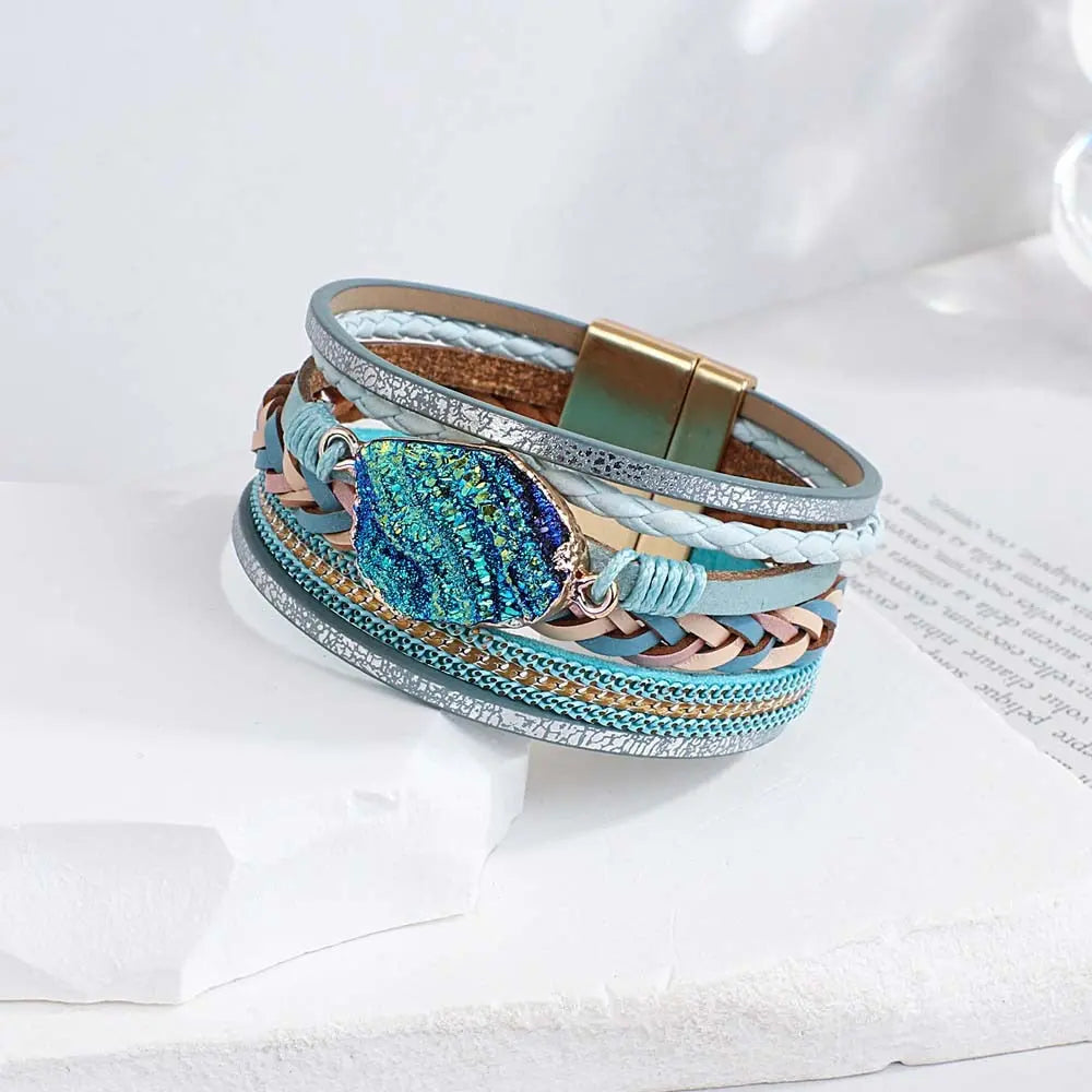 Amorcome Braided Leather Bracelet Coco & Dee