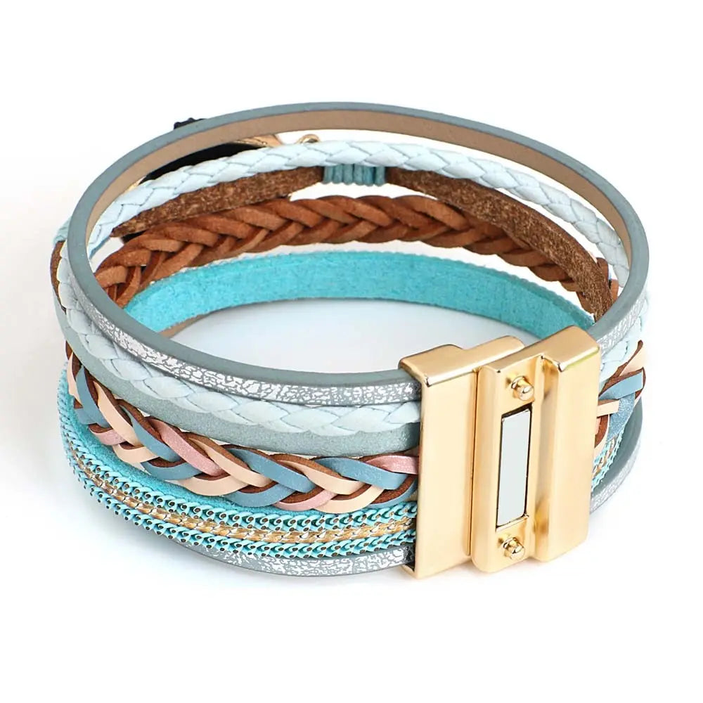 Amorcome Braided Leather Bracelet Coco & Dee