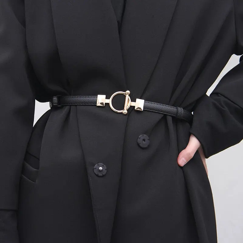 Daisy Leather Thin Belt Coco & Dee