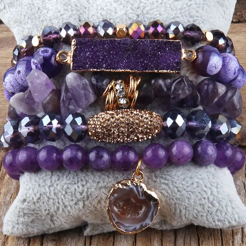 Druzy Stacked Bracelet Coco & Dee