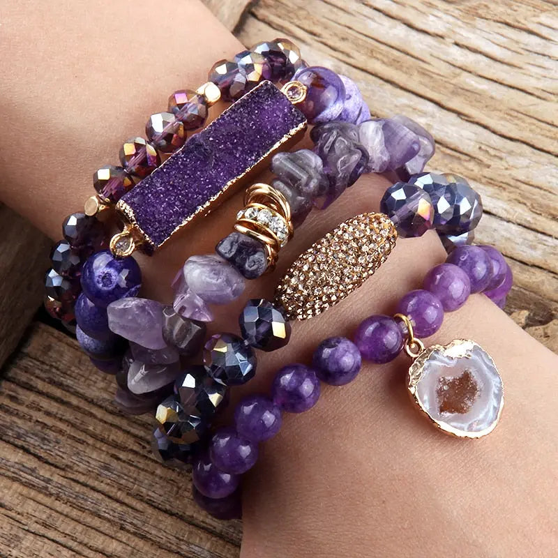 Druzy Stacked Bracelet Coco & Dee