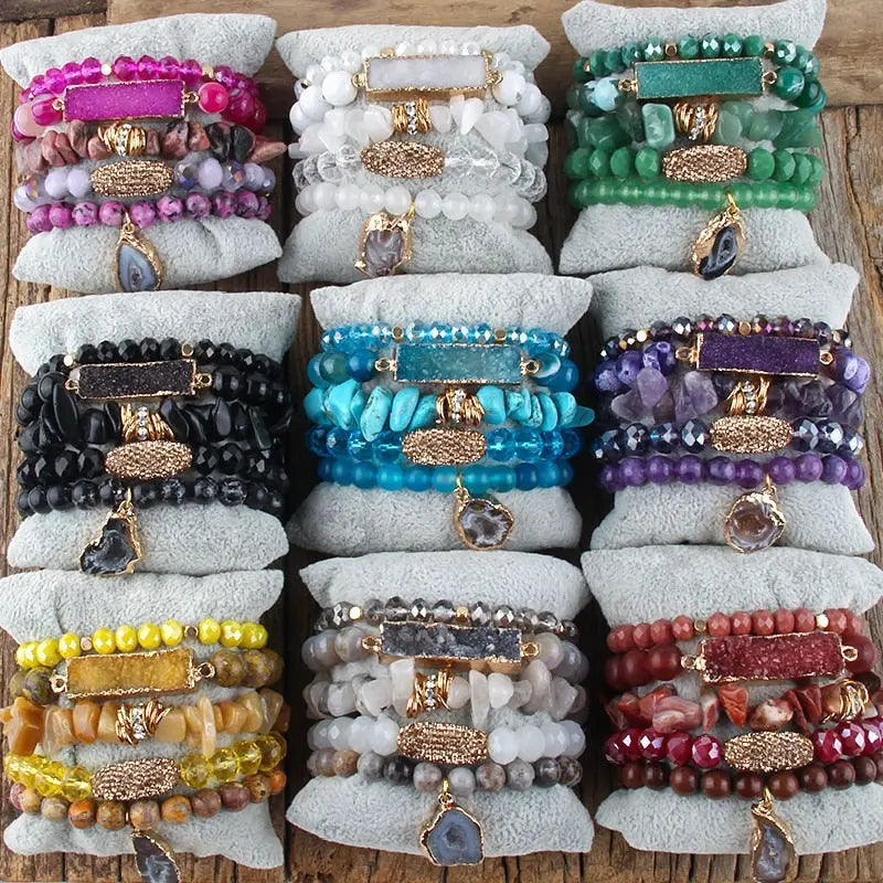 Druzy Stacked Bracelet Coco & Dee