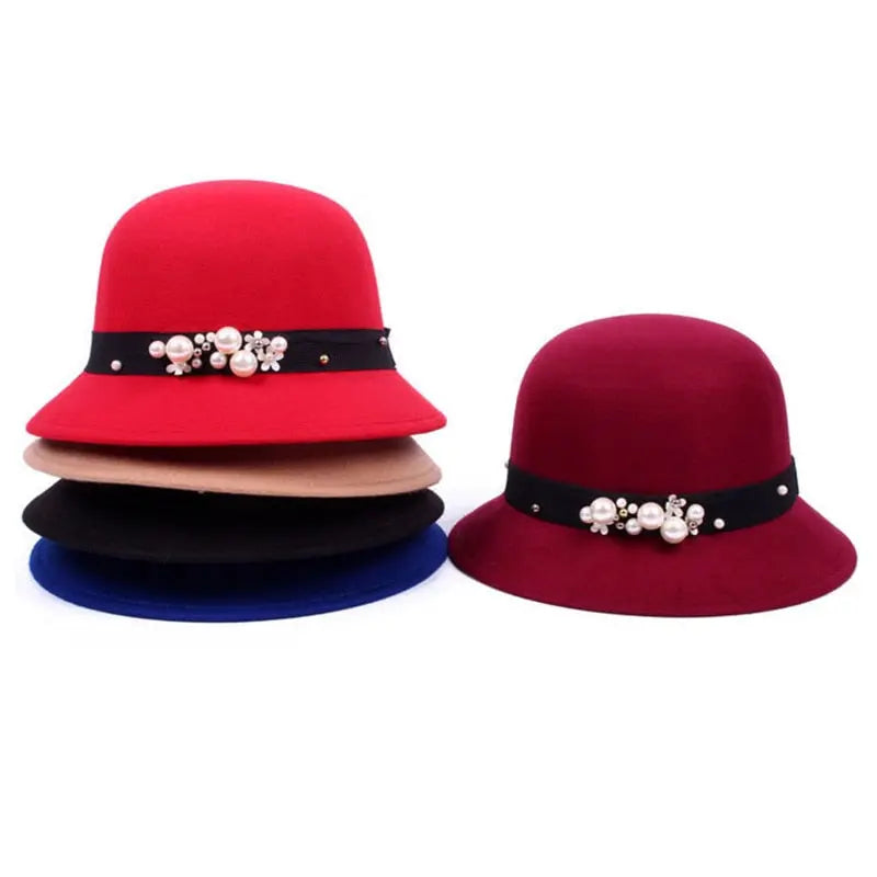 Fedora Pearl Ribbon Hat Coco & Dee