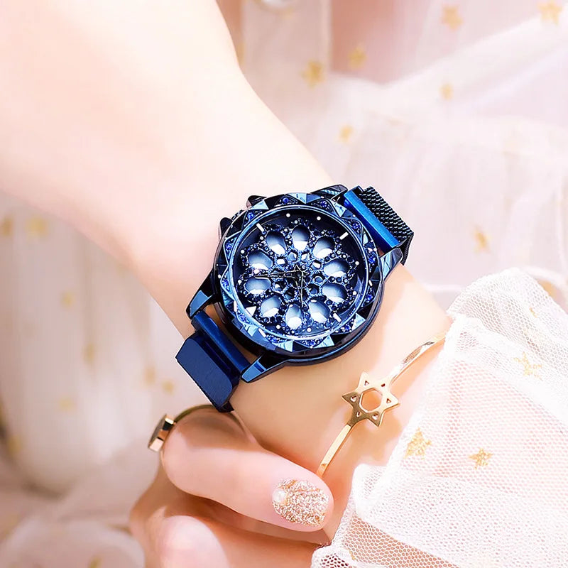 Rhinestones Flower Watch