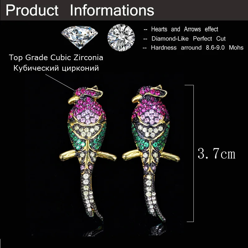 Parrot Stud Earrings Coco & Dee