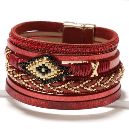 Handwoven Leather Bracelet Coco & Dee