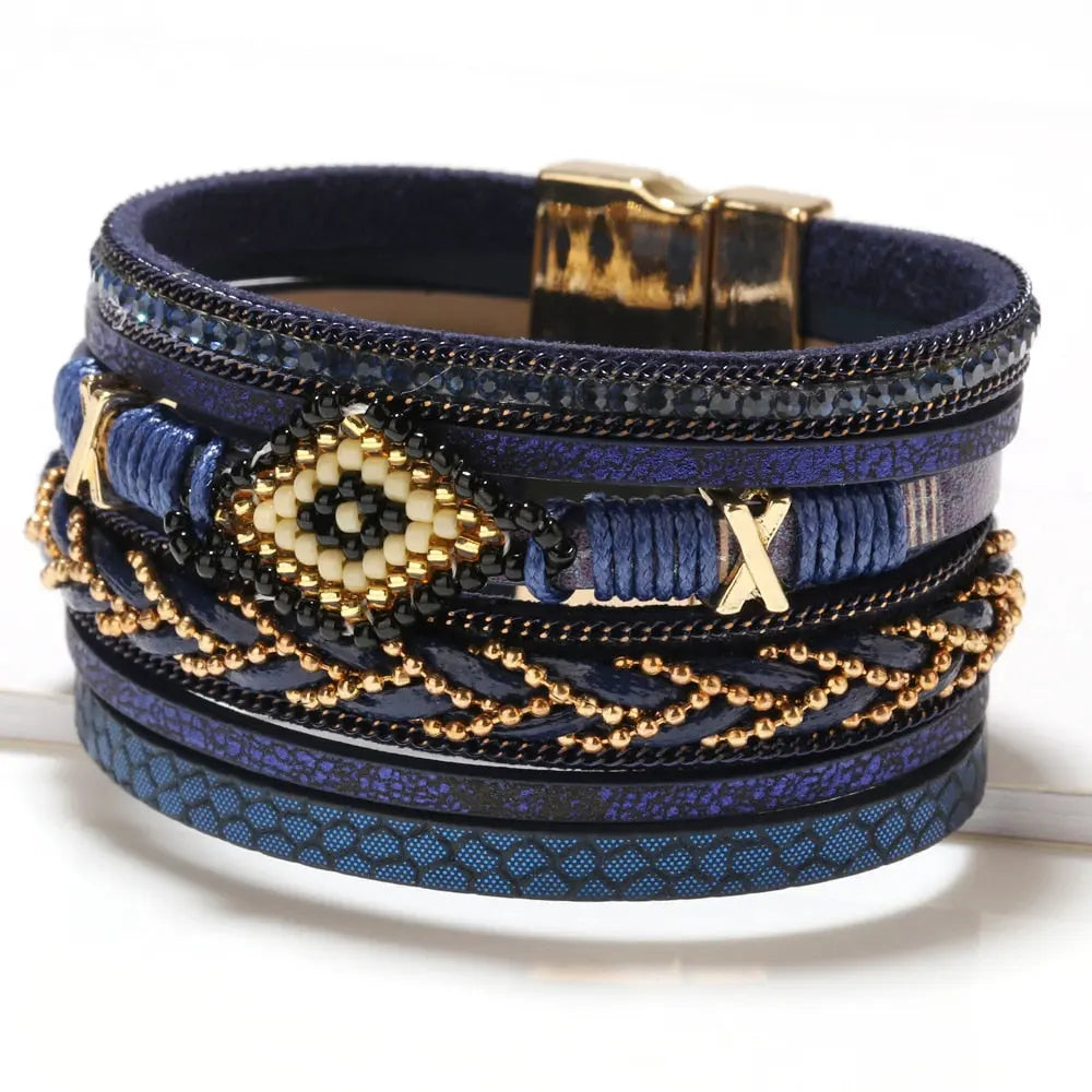 Handwoven Leather Bracelet Coco & Dee