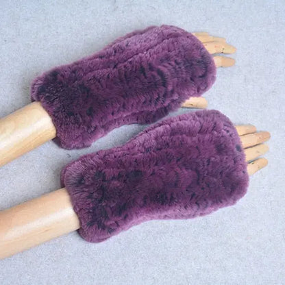 Knitted Faux Fur Gloves Coco & Dee