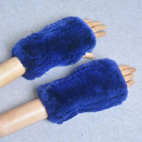 Knitted Faux Fur Gloves Coco & Dee