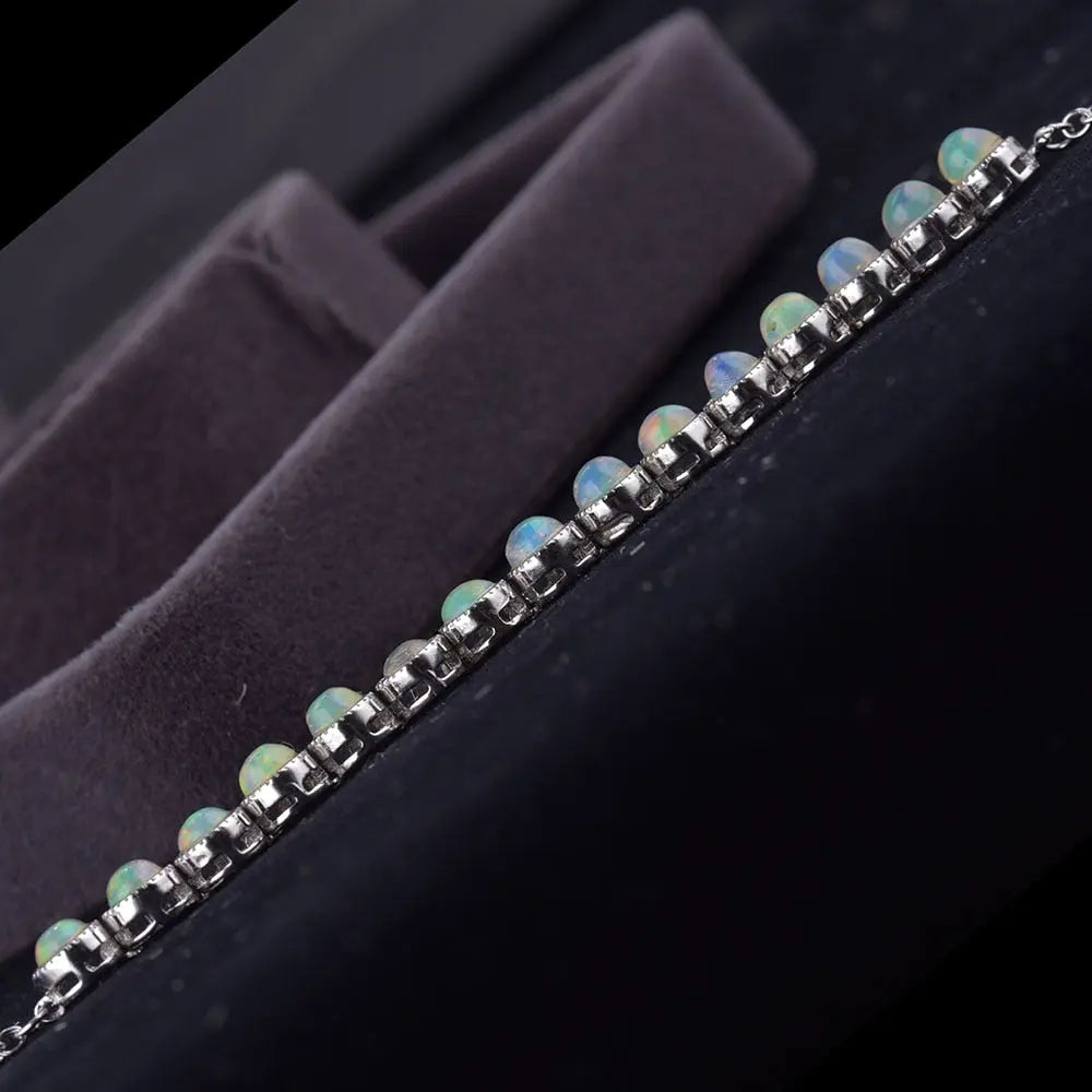 Opal Silver Bracelet Coco & Dee