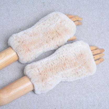 Knitted Faux Fur Gloves Coco & Dee