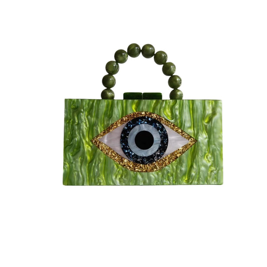 Marble Evil Eye Clutch