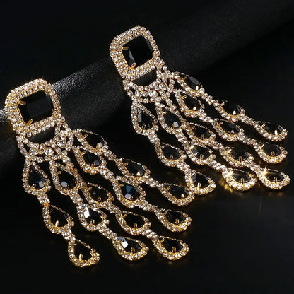 Peroni Black Crystal Earrings Coco & Dee