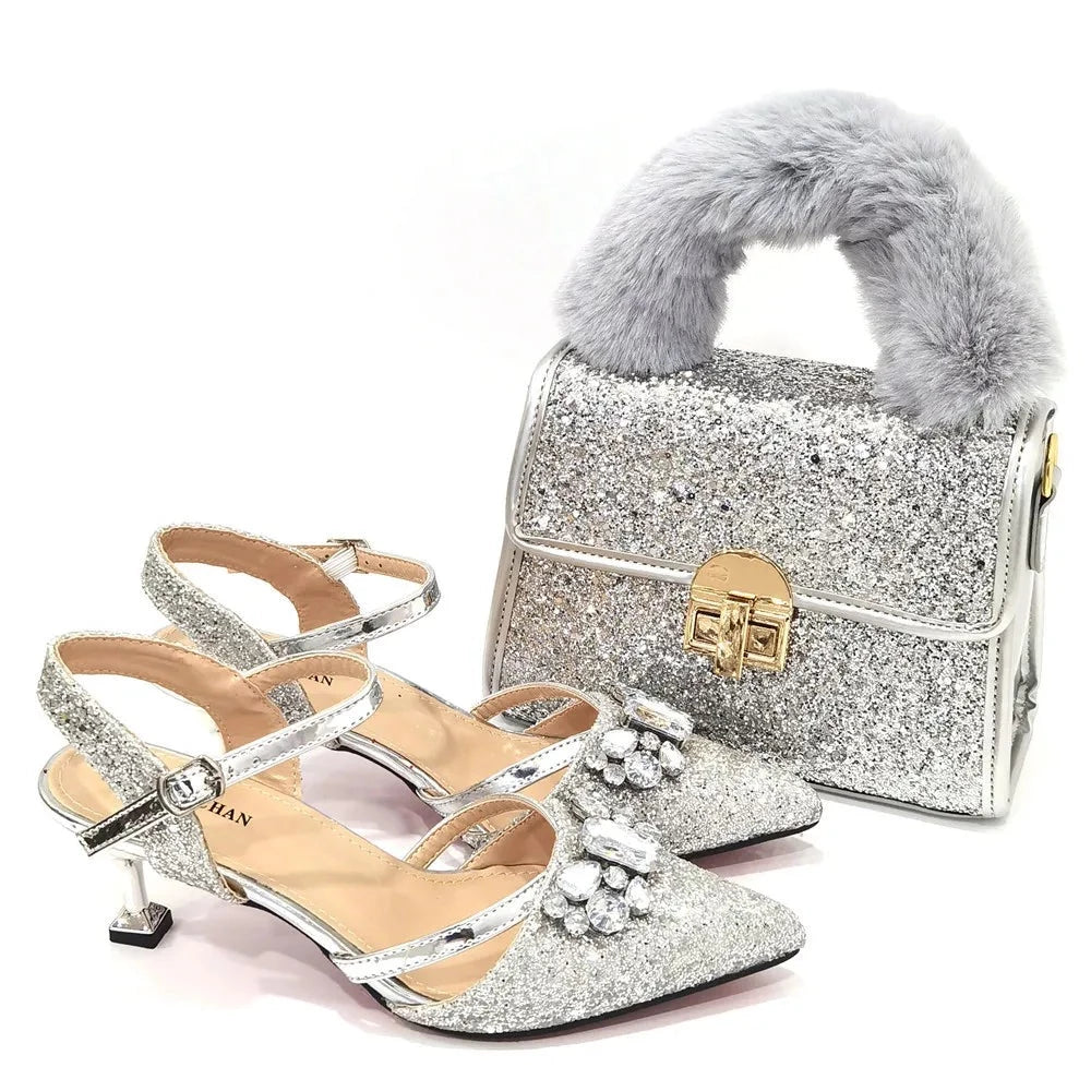 Fur Shoes & Bag Set Coco & Dee