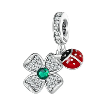 Sterling Silver Drop Flower Charm Coco & Dee