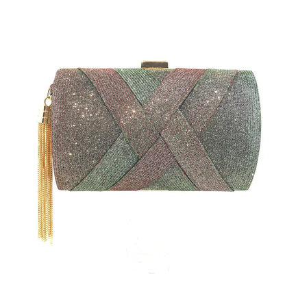 Tassie Multi-Color Silk Clutch Coco & Dee